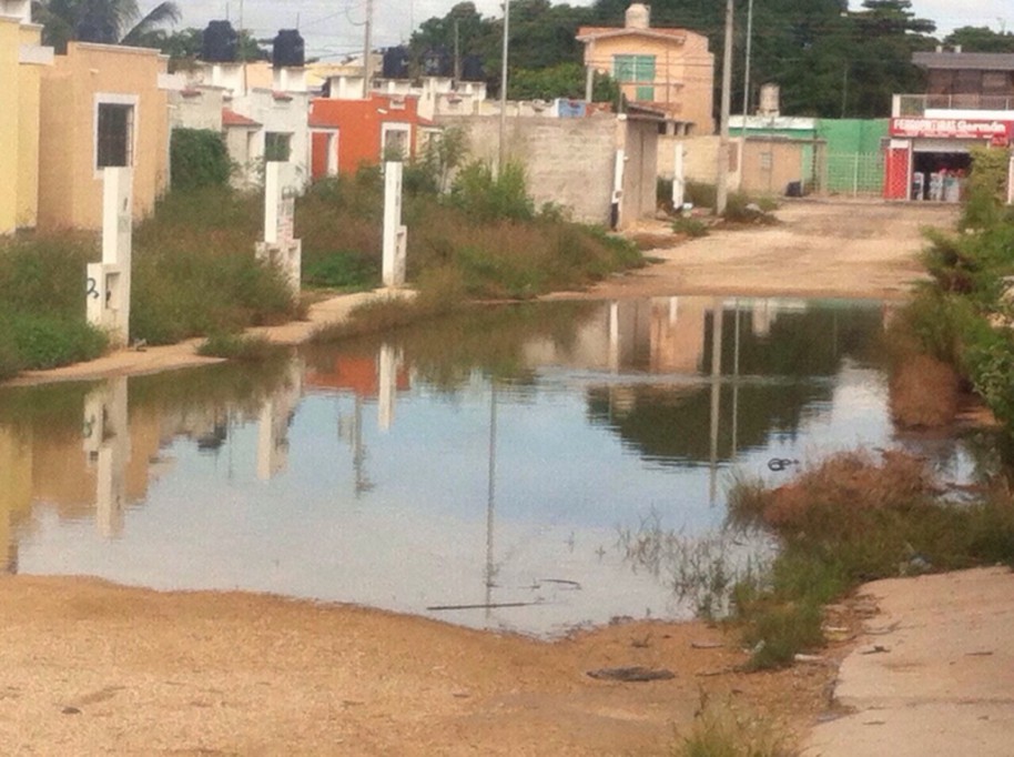 Vecinos de Reparto Granjas reportan fuga de agua potable