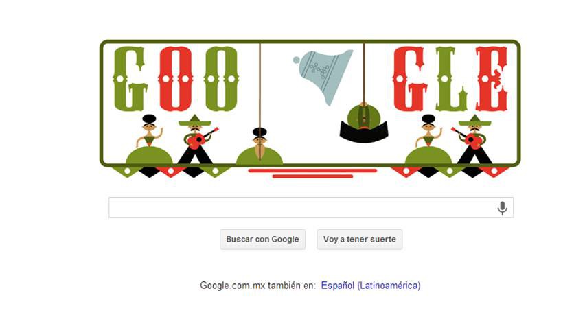 Google celebra el día de la Independencia con su famoso doodle