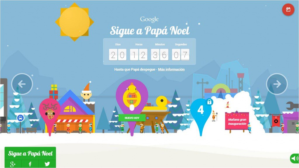 Google te permite seguir a Santa Claus