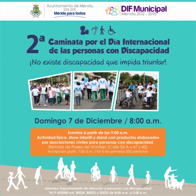Realizarán la 2da. caminata por el Día Internacional de las Personas con Discapacidad