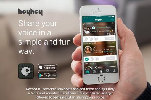  "HeyHey"  la nueva red social en la que te comunicas con notas de voz
