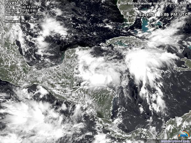 Zona de disturbio frente a Quintana Roo provocará lluvias de fuertes a intensas.