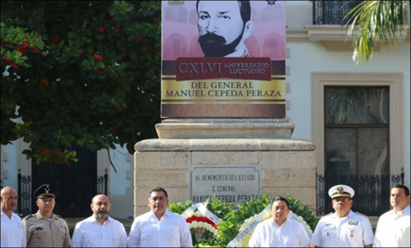 Conmemoran el 146 aniversario luctuoso de Manuel Cepeda Peraza