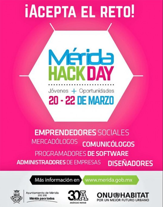 Del 20 al 22 de marzo se realizará el concurso "Mérida Hack day"