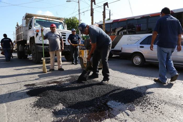 2760 baches se tapan al día en la ciudad de Mérida