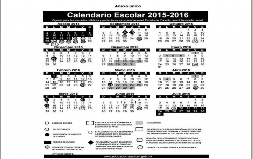 Segey emite calendario para próximo ciclo escolar 2015-2016