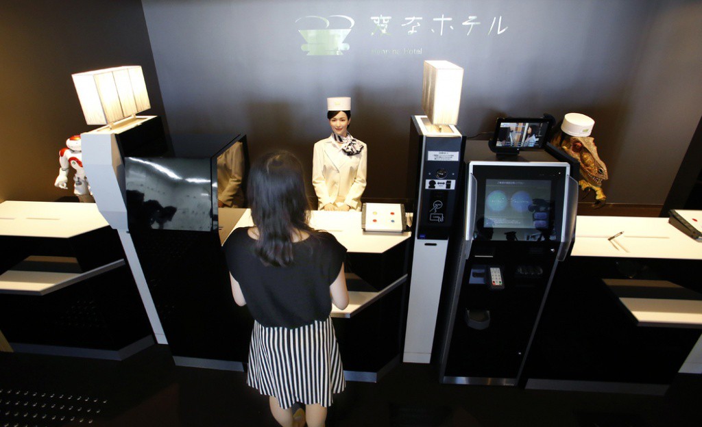 Robots hoteleros en Japón