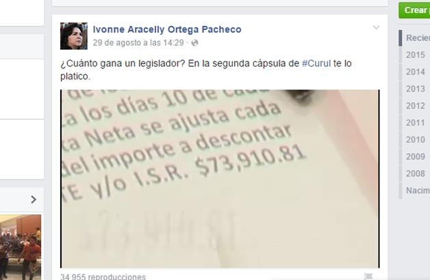 Ivonne Ortega informará desde su “curul”