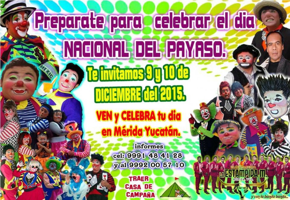 Celebrarán en Mérida el Día del Payaso