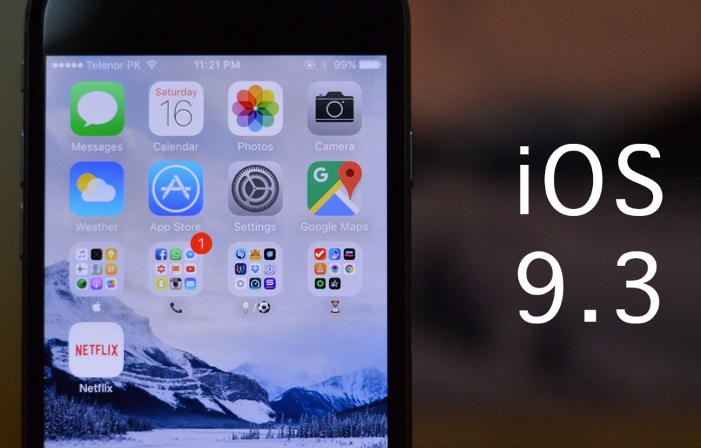 iOS 9.3 ya está disponible