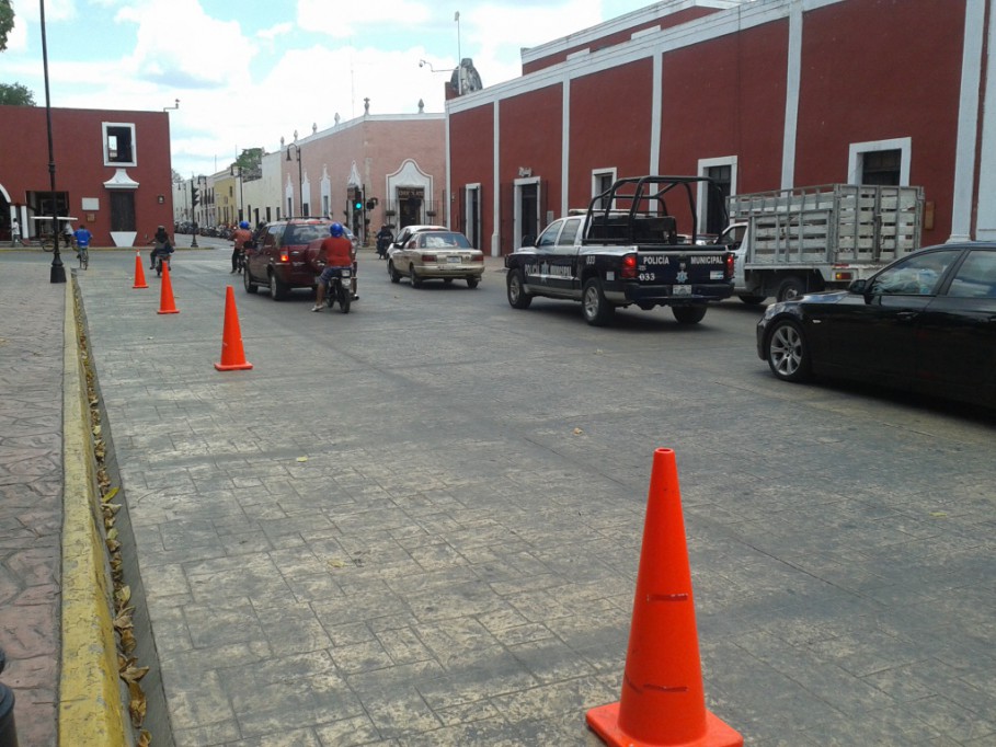 Evitan que se estacionen vehículos en el centro de Valladolid