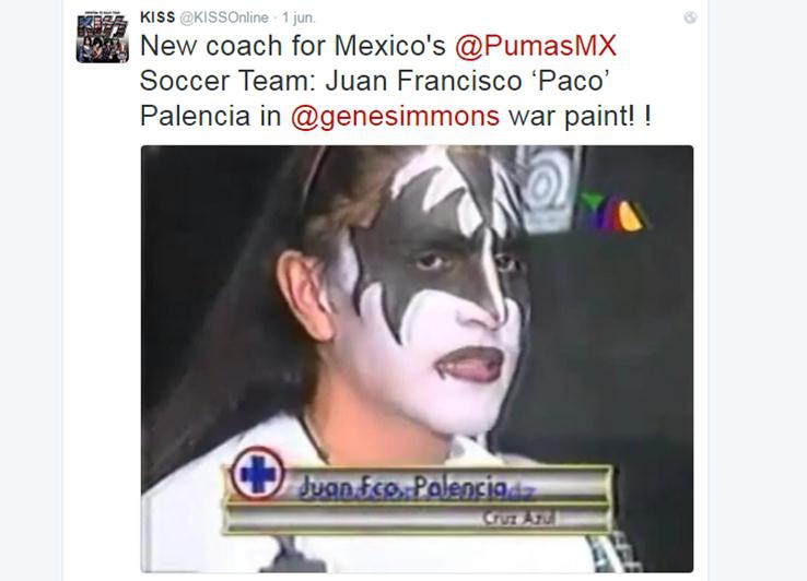 Kiss homenajea en Twitter a Paco Palencia