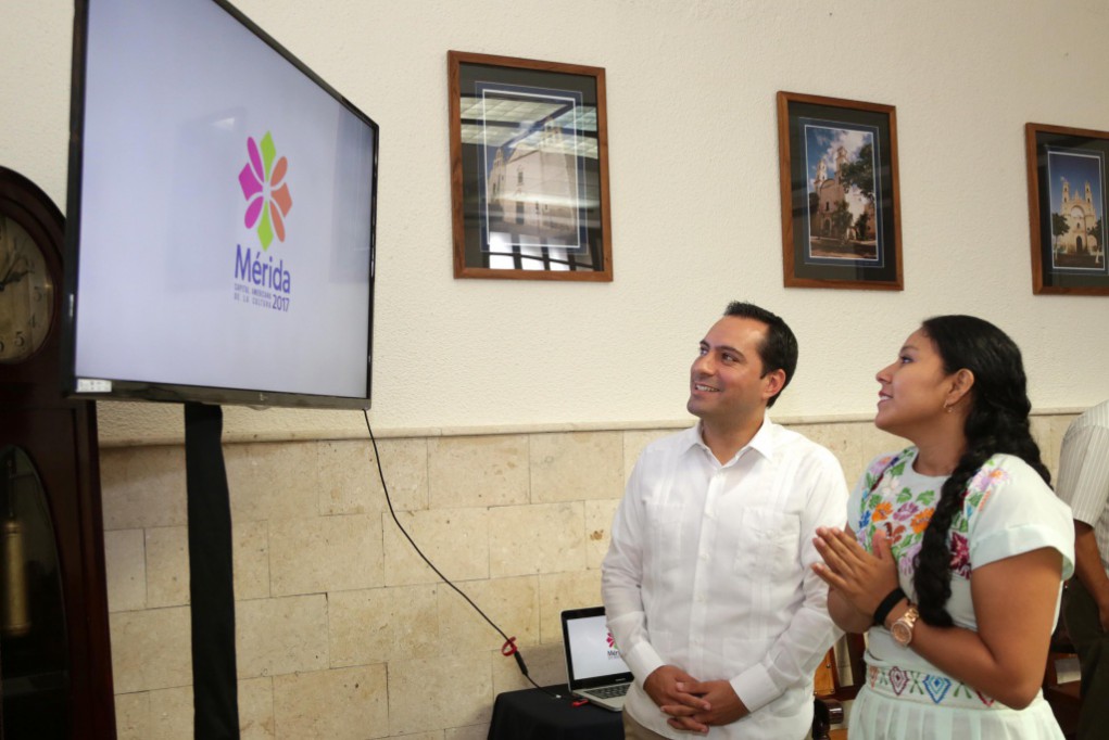 Presentan logo de Mérida, capital americana de la Cultura