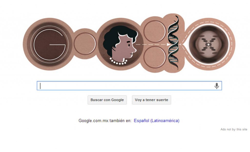 Google celebra a Rosalind Franklin con su famoso doodle en el 93 aniversario de su natalicio.