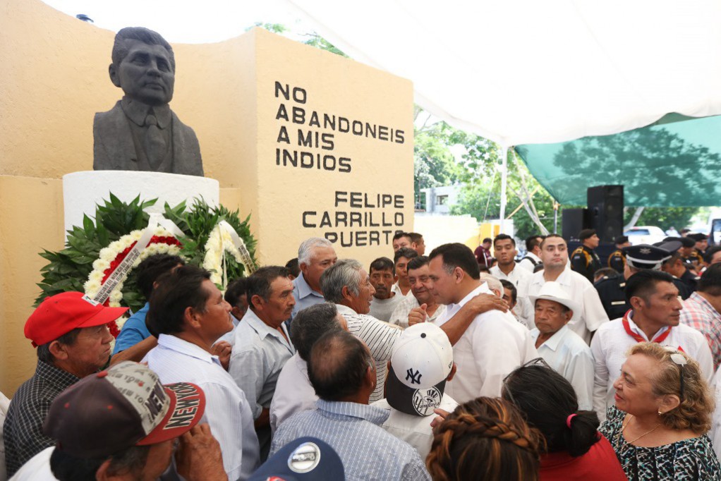Conmemoran 142 aniversario luctuoso de Felipe Carrillo Puerto