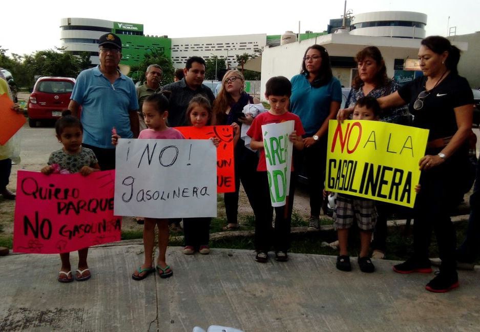 Protestan contra gasolinera en Real Montejo