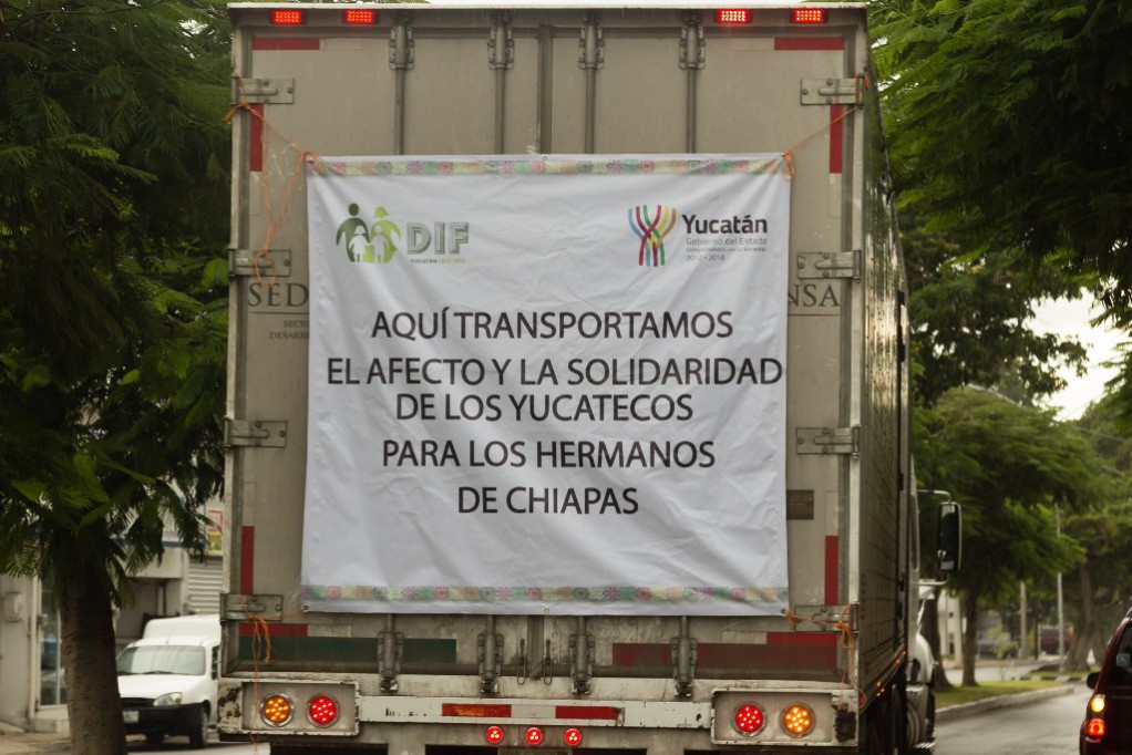 Envía DIF Yucatán ayuda a Chiapas y Oaxaca