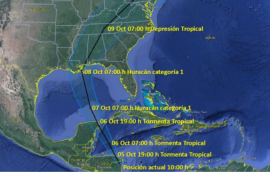 Se genera la Tormenta Tropical "Nate"