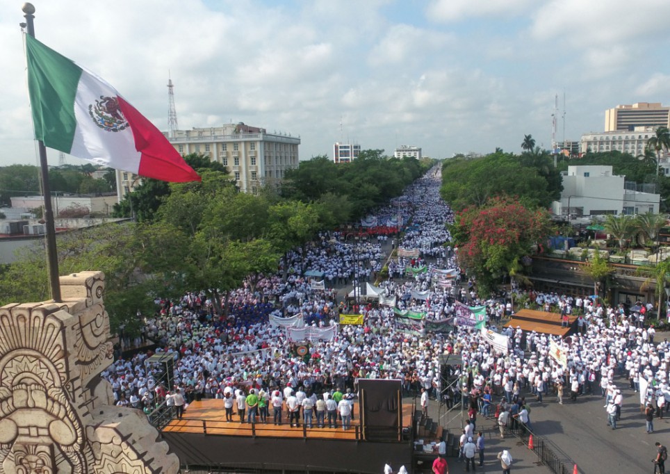 Firme el movimiento obrero en Yucatán