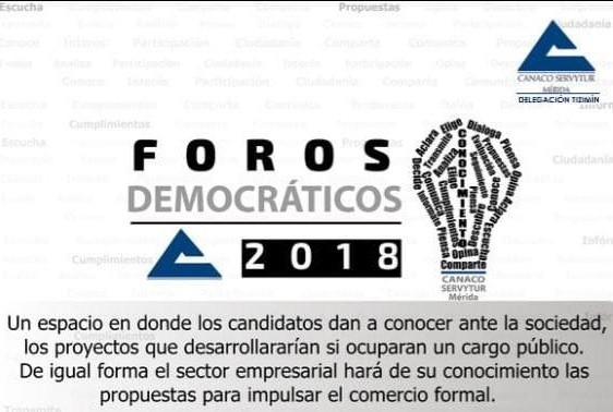 CANACO Tizimín realizará foro democrático con candidatos a la alcaldía