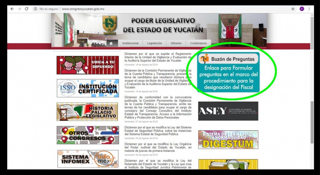 Yucatecos podrán hacer preguntas a los candidatos a Fiscal