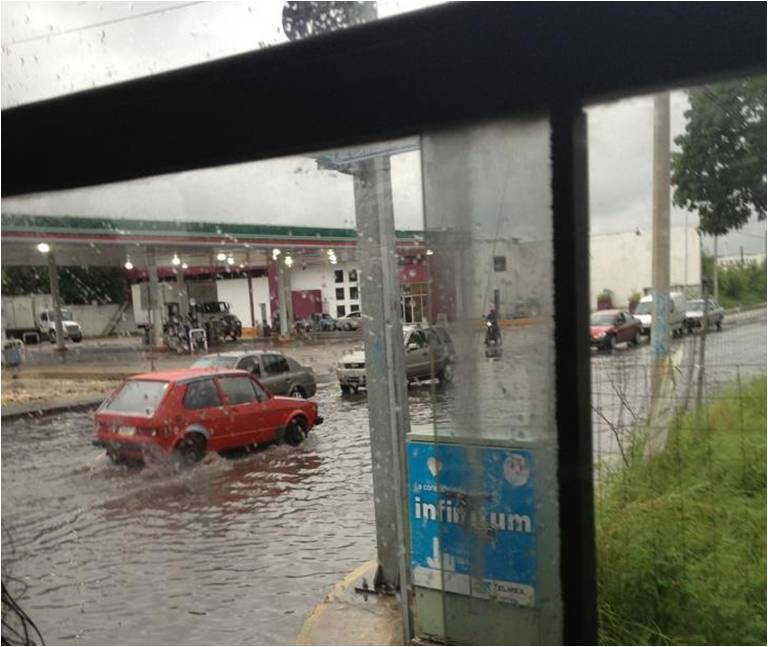 Varias zonas inundables en Mérida