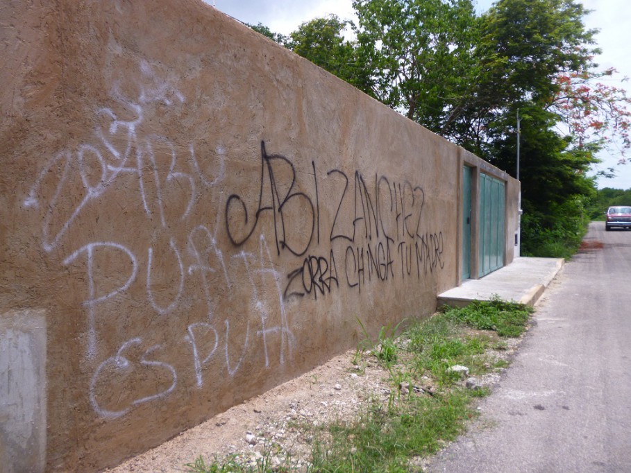 TIZIMIN: Grafitis ofensivos a una alumna del Teresiano.
