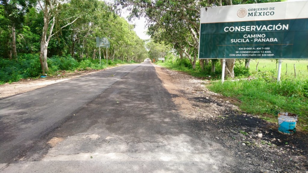 Mejoran carretera Sucilá-Panabá y gestionan que trabajos contemplen San Felipe