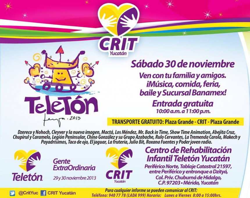 Todo listo para que para que el CRIT Yucatán lleve a cabo el Teletón 2013
