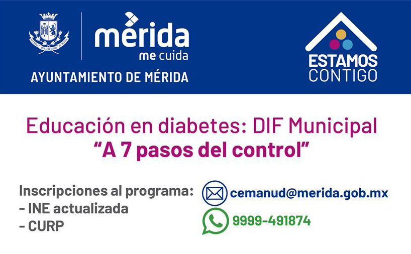 DIF Mérida ofrece consultas virtuales sobre nutrición y diabetes