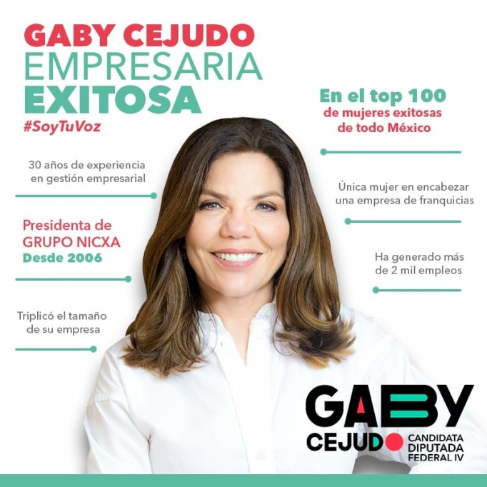 Gaby Cejudo: hace falta mayor presencia de empresarios en cargos públicos