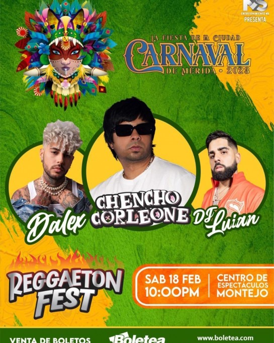 Mérida vivirá el Reggaeton Fest este 18 de febrero