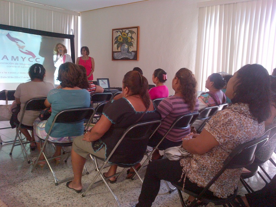 El senador Daniel Ávila Ruiz se reúne con la asociación mujeres yucatecas contra el cáncer.