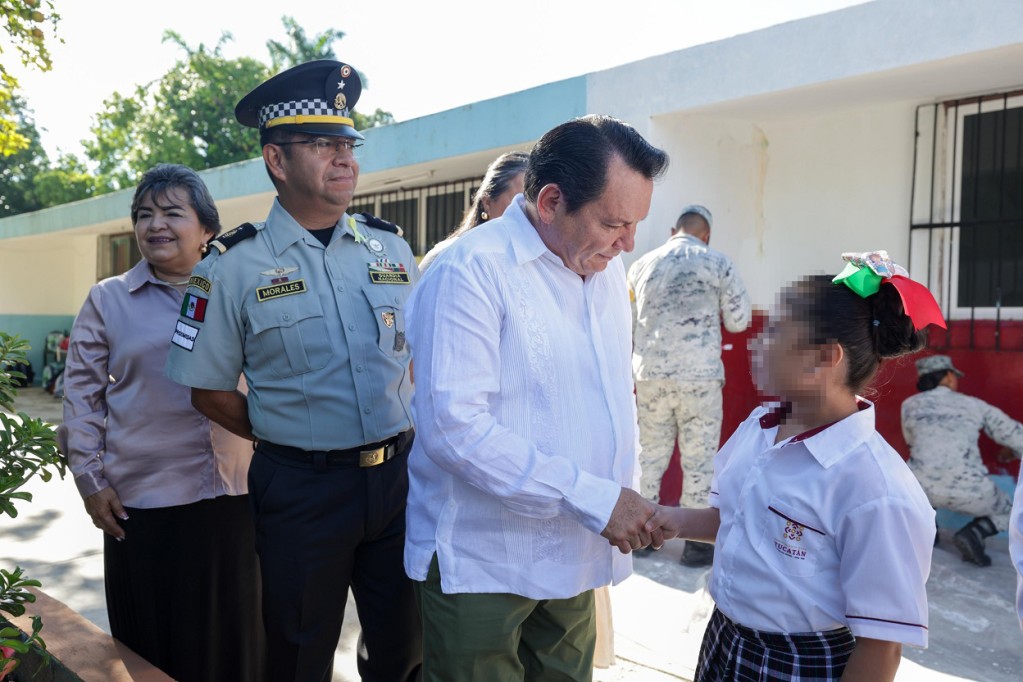 Suman esfuerzos Gobierno del Estado y Guardia Nacional para mejorar escuelas
