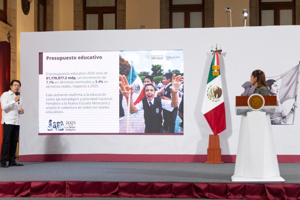 Inversión educativa histórica: 1.1 billones de pesos, en 2026