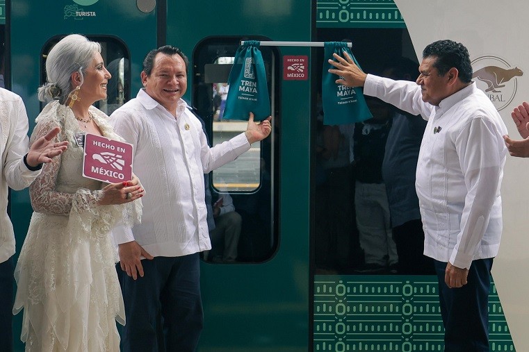 Atestigua Joaquín Díaz Mena entrega del distintivo “Hecho en México” al Tren Maya Atestigua Joaquín Díaz Mena entrega del distintivo “Hecho en México” al Tren Maya