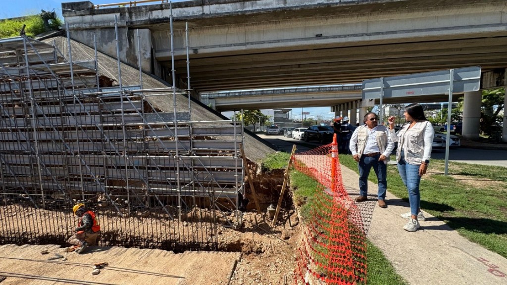 Supervisan trabajos de modernización de la glorieta de City Center