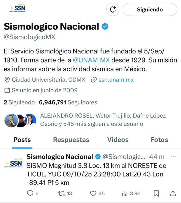 Sismo de magnitud 3.8 se registró al noreste de Ticul, Yucatán Sismo de magnitud 3.8 se registró al noreste de Ticul, Yucatán