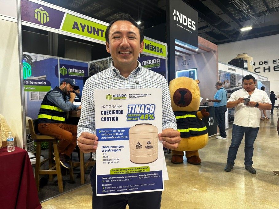 Lanza el Ayuntamiento de Mérida convocatoria para tinacos subsidiados