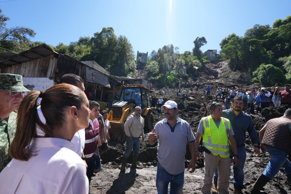 Visita Claudia Sheinbaum a damnificados en Puebla, Veracruz e Hidalgo