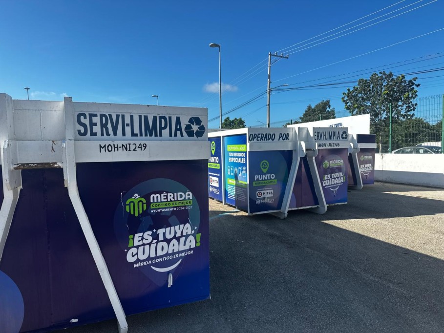 Suman otros 7 contenedores de residuos especiales al programa Mérida Limpia