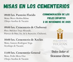 Estos son los horarios de misa en los cementerios, este domingo Estos son los horarios de misa en los cementerios, este domingo