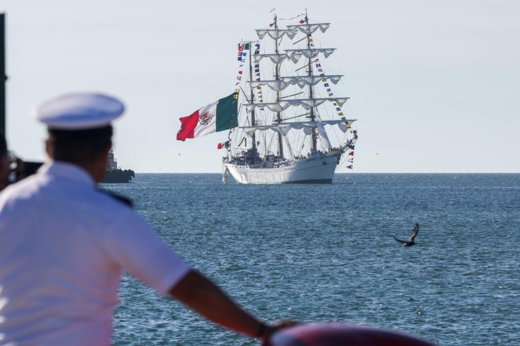 El Buque Escuela Velero ARM “Cuauhtémoc” arriba al Puerto de Progreso