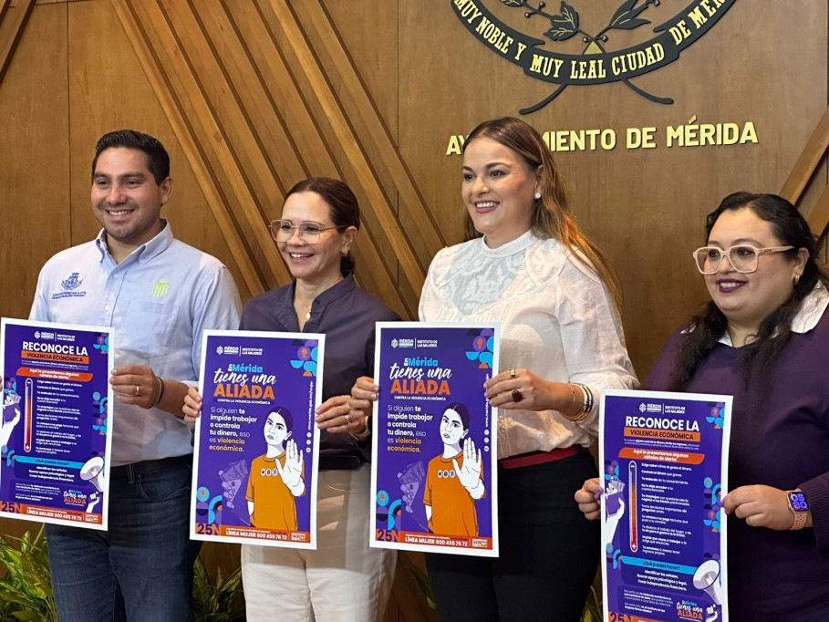El Ayuntamiento presenta campaña para combatir la violencia económica en las meridanas