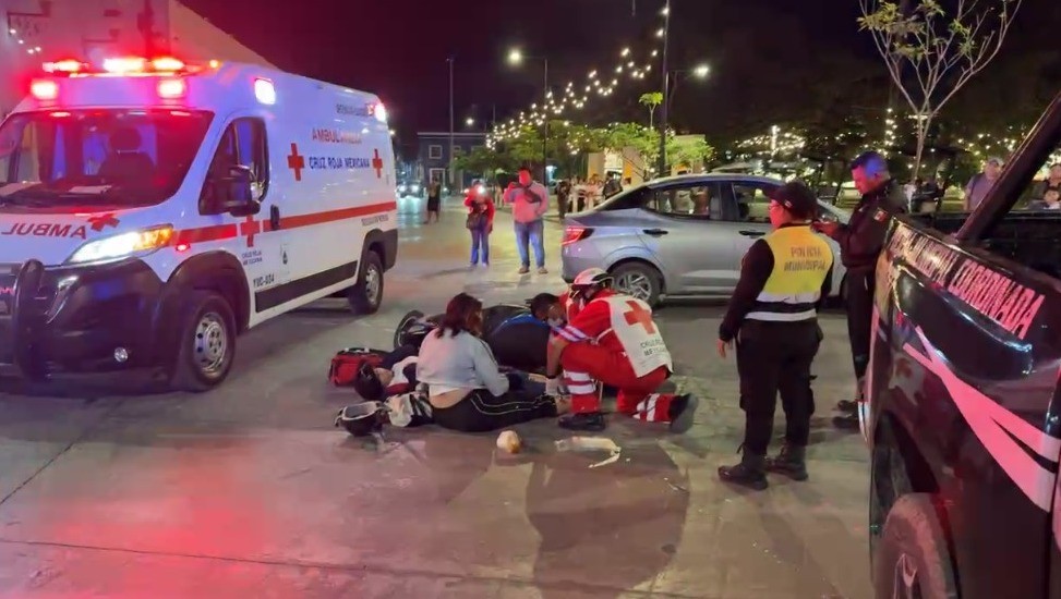 Accidente paralizó el tránsito en Centro Histórico de Tizimín