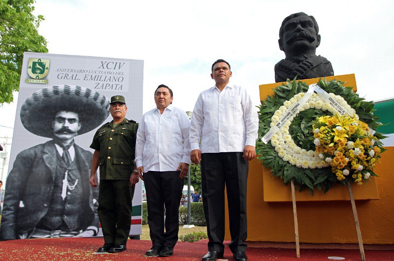 Conmemoran 94 aniversario luctuoso de Emiliano Zapata Salazar