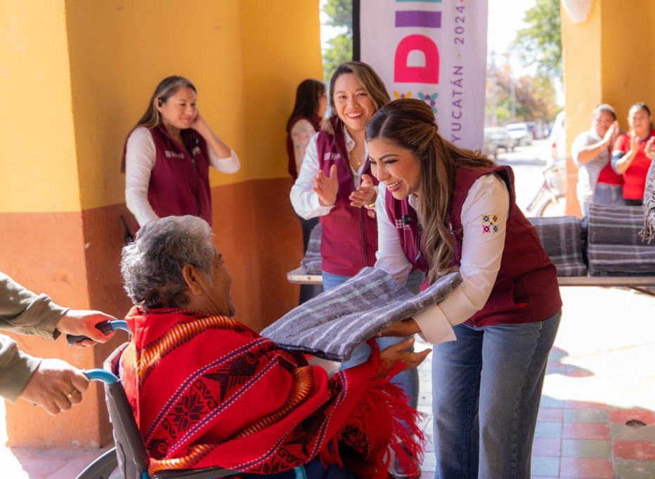 Lleva DIF Yucatán abrigo y protección a comisarías de Mérida