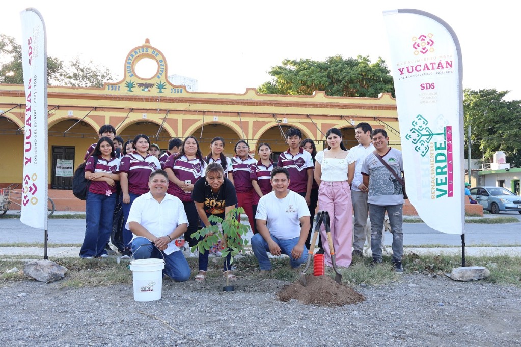 Promueven reforestación en Dzityá como parte de la estrategia Renacimiento Verde