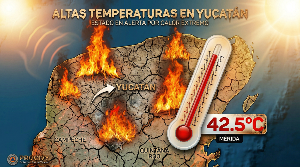 Alertan por intenso calor en Yucatán