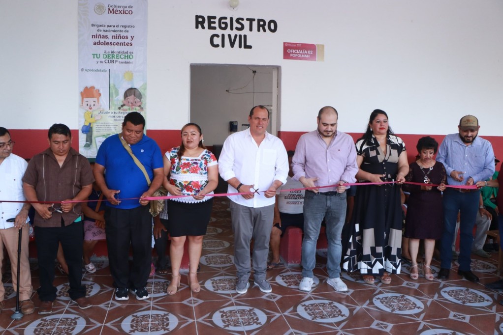 Estrenan nuevas oficinas del Registro Civil en Popolnah